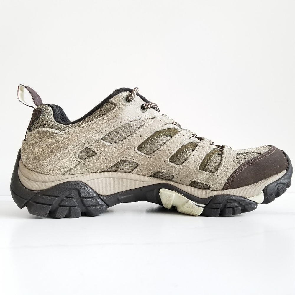 Merrell Moab Low Gray Suede Granite Hiking Shoes - Picture 4 of 8